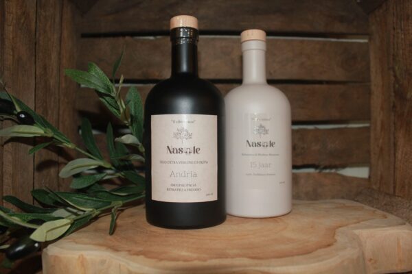 Extra Vierge Olijfolie Andria 200ml & Nasole Balsamico 15 jaar 200 ml
