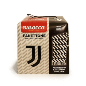 Balocco Panettone Juventus met chocoladedruppels + sjaal 500 gram